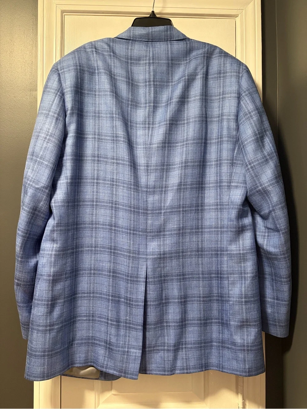 Samuelsohn Light Blue Greenwich Plaid Single Breast Sport Coat